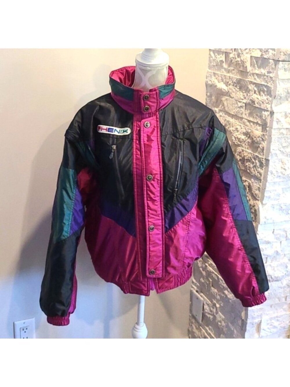 Vintage Phenix Ski / Snowboarding jacket or vest with stowaway hood like new